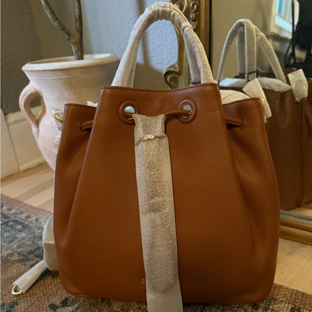 Cole Haan Leather Bucket Bag | British Tan | NWT